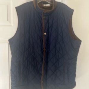 Peter Millar Navy Quilted Vest